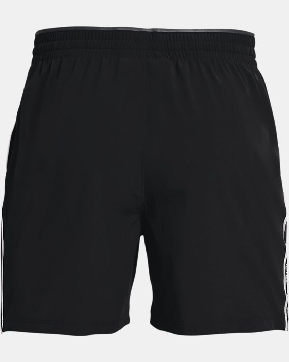 Men's UA Qualifier 5" Wordmark Shorts, Black, pdpMainDesktop image number 5